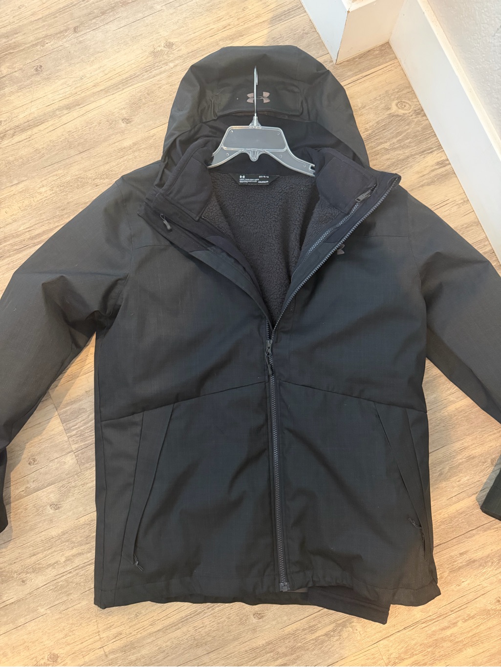Under Armour Coldgear Black Hooded Performance Jacket